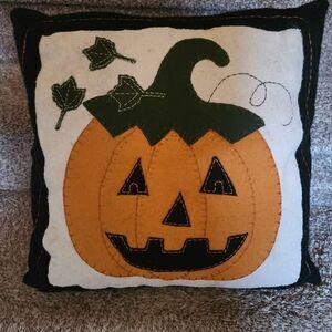 Pumpkin throw pillow